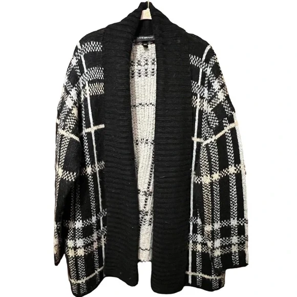 Lane Bryant Sweaters Lane Bryant Cardigan Black And Cream - Main Image